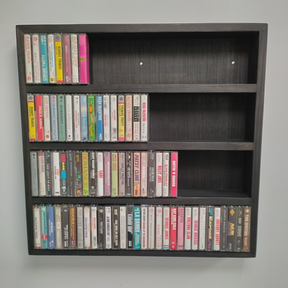 Wooden Cassette Storage Display Rack 120