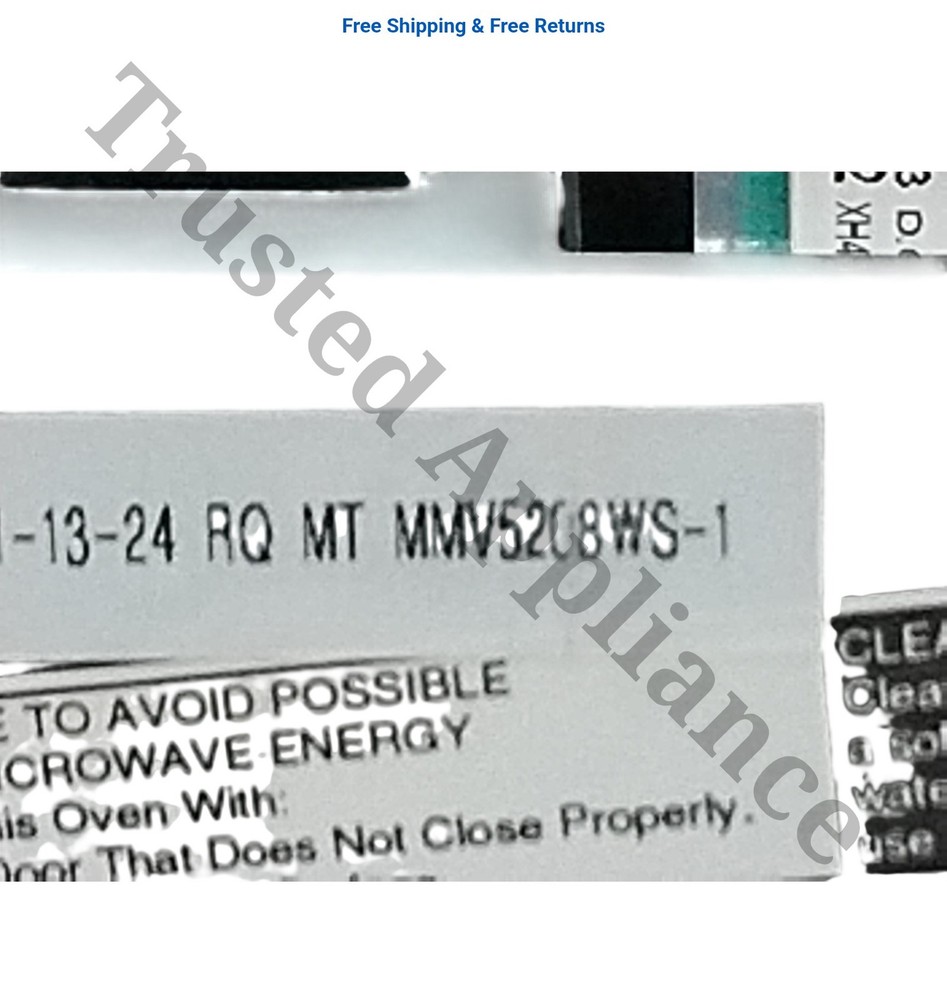 Whirlpool Microwave Control Panel Console W10286819 SILVER