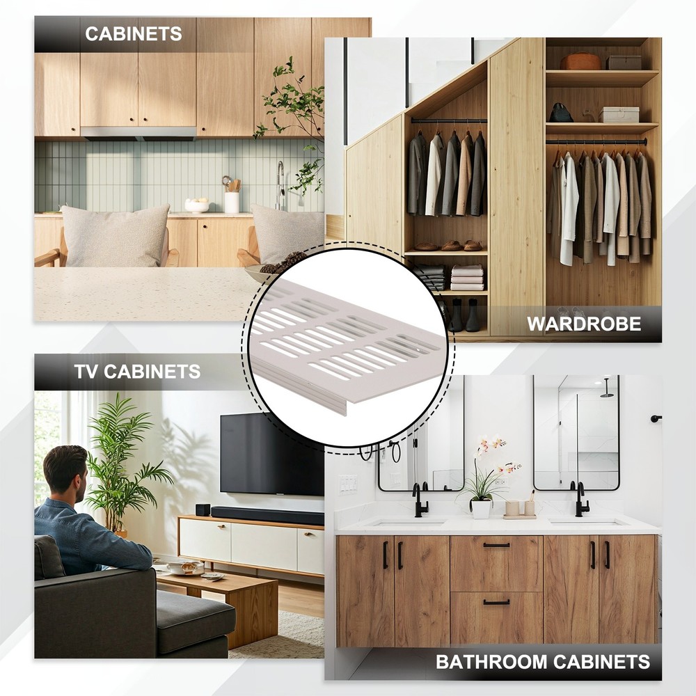 Rectangular ventilation grille for Alfa (250x80mm, grey, 2pcs)