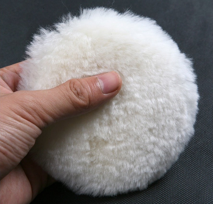 2pcs 5-Inch Hook & Loop Woolen Polishing Wheel Buffing Pad