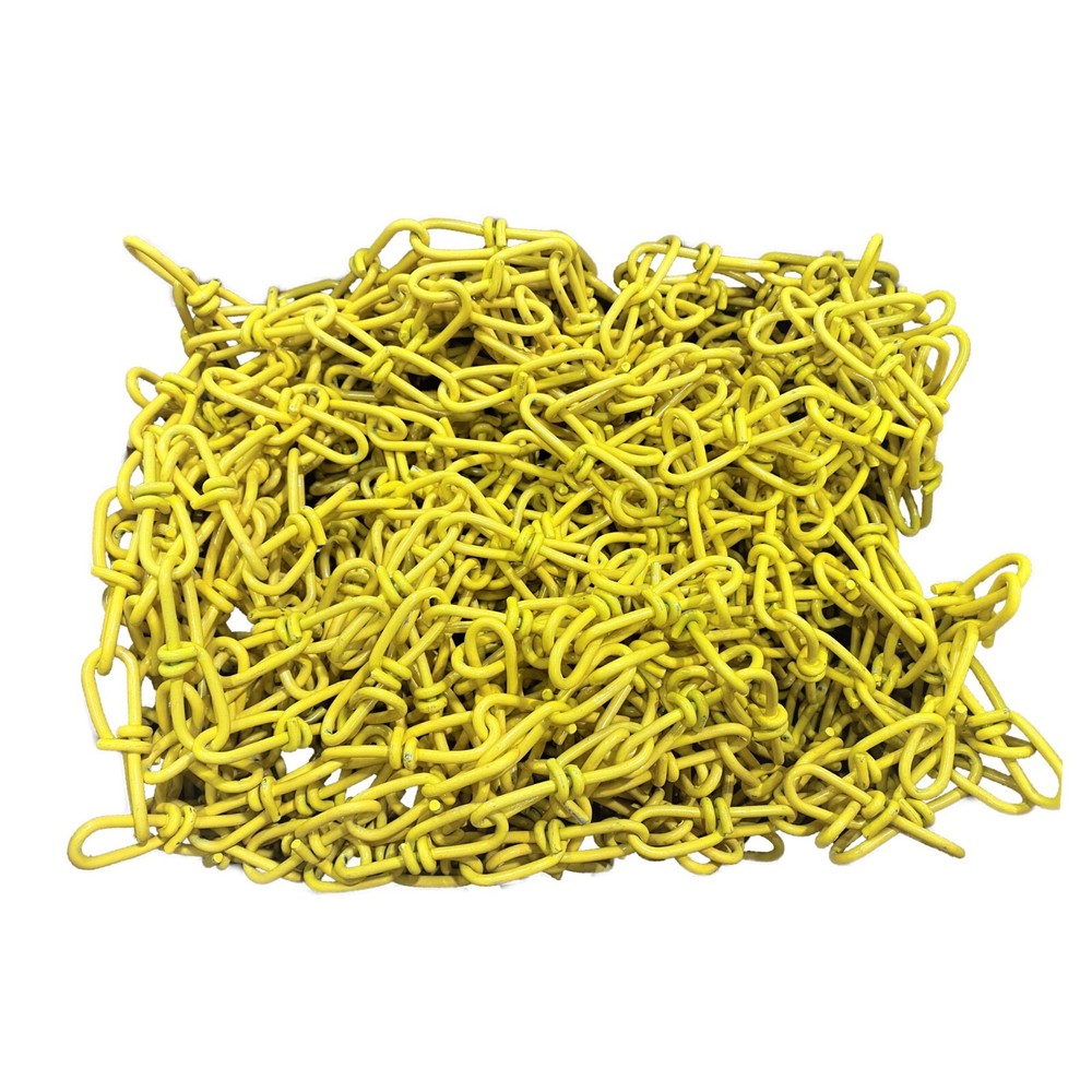 2/0 Double Loop Chain, Multi Length, Maximum 200ft, Steel Utility Chain, Yellow