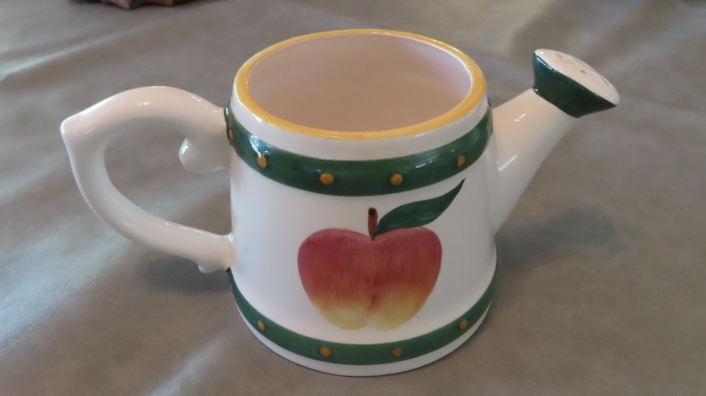 Ceramic Apple Design Watering Can planter by Asia Master Group 1995