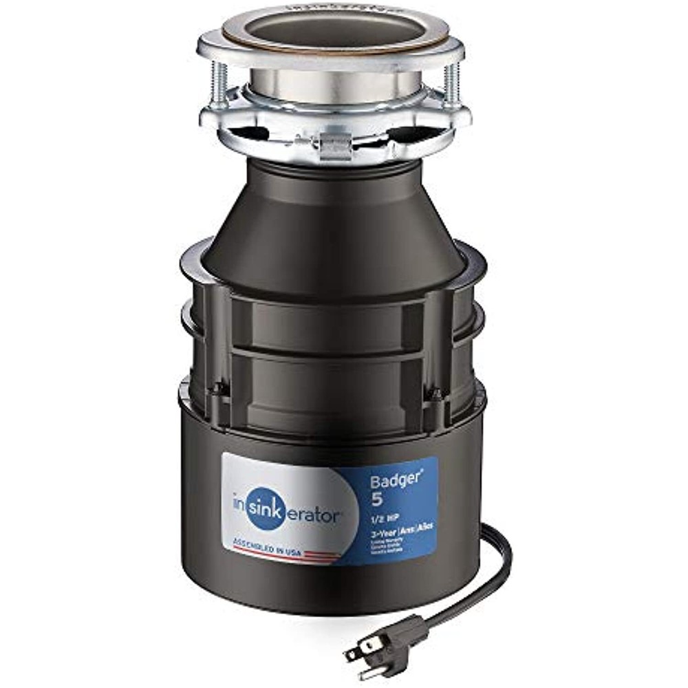 InSinkErator Garbage Disposal with Cord, Badger 5XP, 3/4 HP Continuous Feed