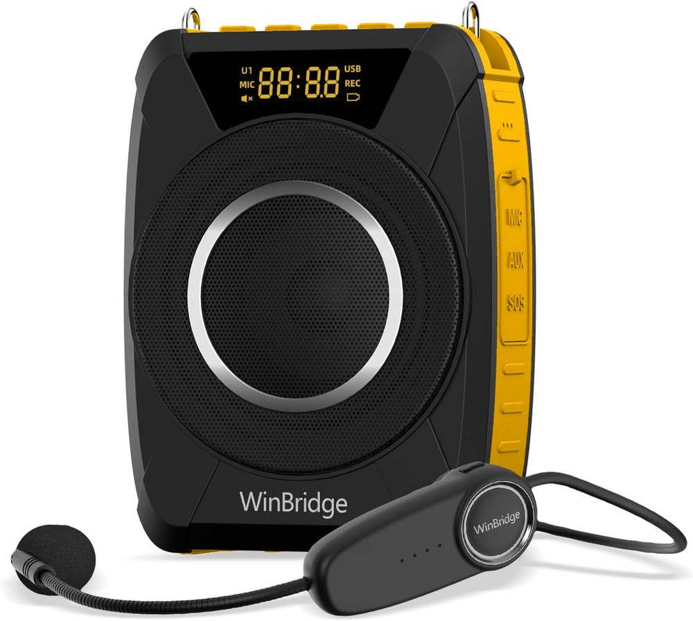 Voice Amplifier with Wireless Microphone Headset – Waterproof Portable Speaker M