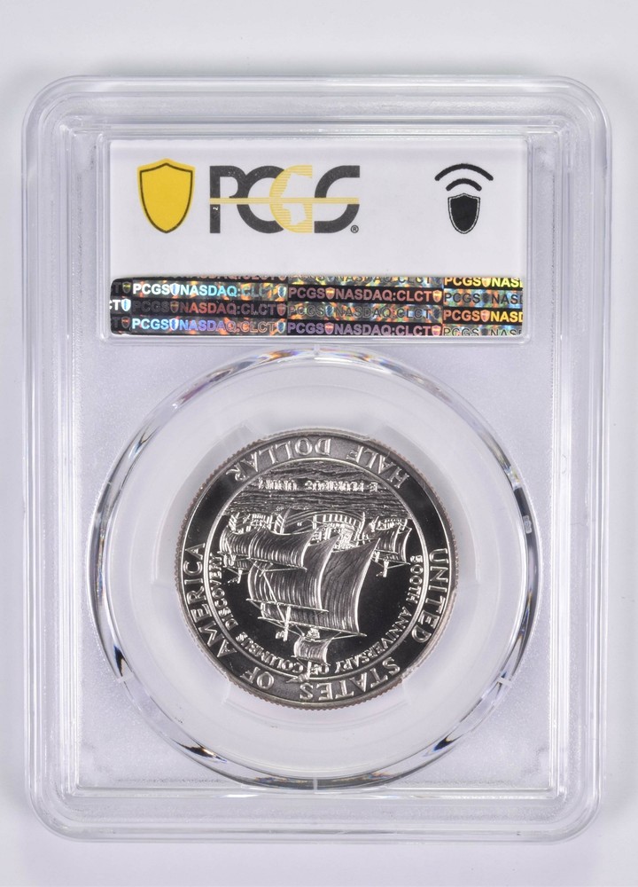 1992 -D MS70 Columbus Commemorative Half Dollar PCGS Blue Label