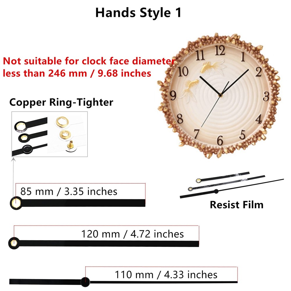 Original Youngtown 12888 Pendulum Type Movement Step Clock Accessory Quartz ...