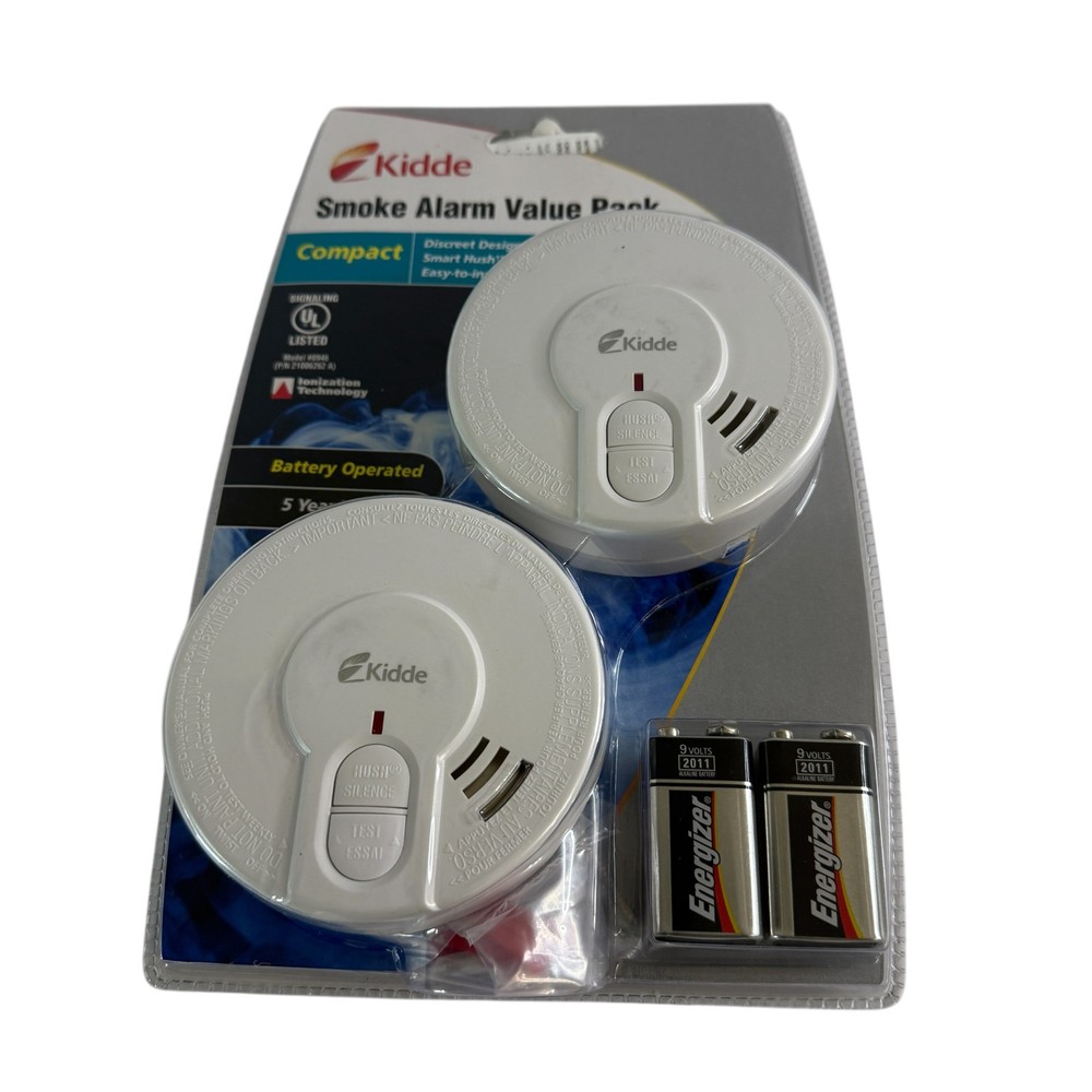 New Kidde Smoke Alarm Value 2 Pack Ionization Technology 85 Decimal Alert Noise