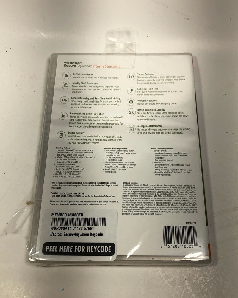 Webroot Internet Security Plus, Sealed L5