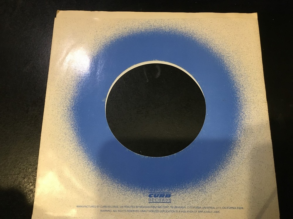 Curb Record  Company Sleeve  - for 7" 45's    VG+