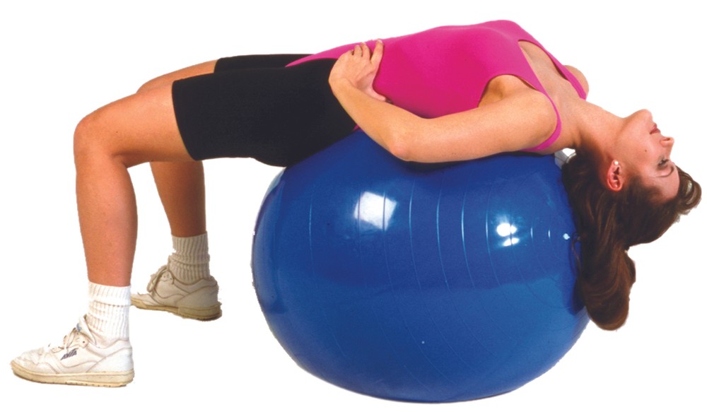 CanDo Inflatable Exercise Ball - Blue - 34" (85 cm)