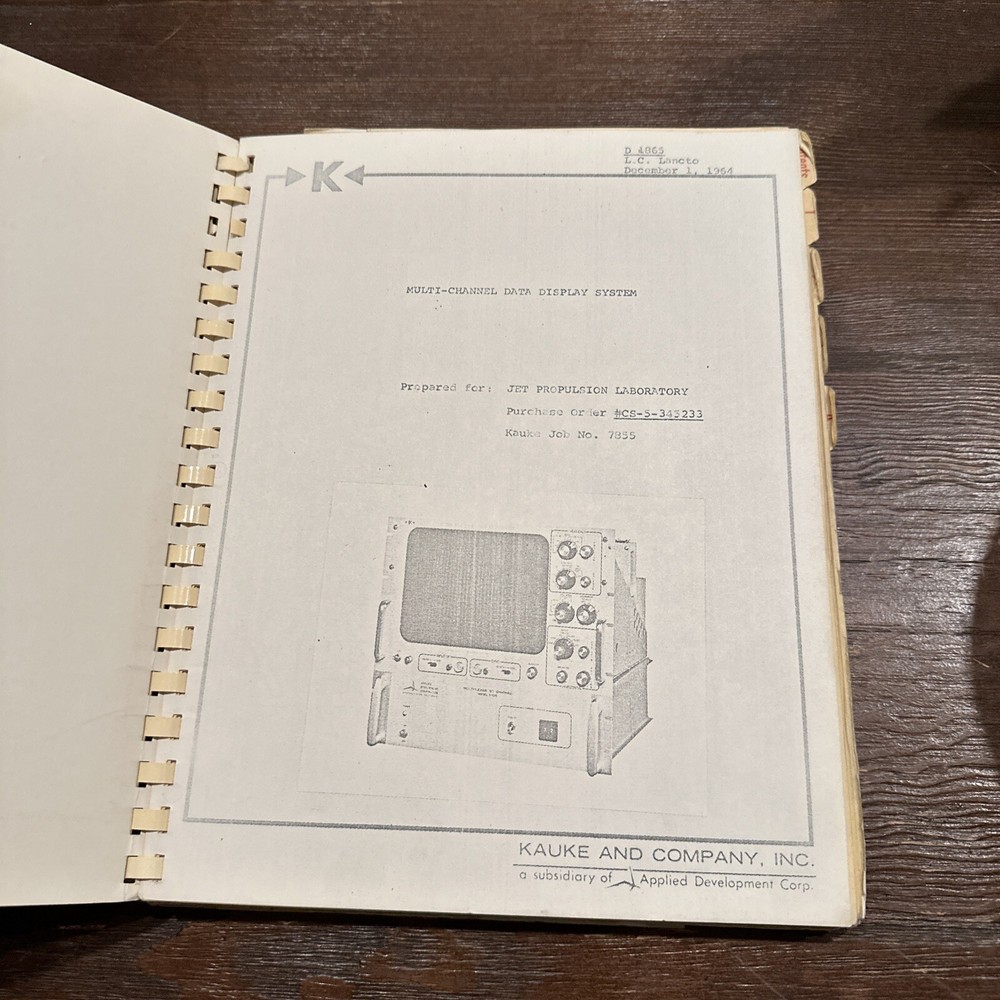 Kauke & Company Inc. Multi-Channel Data Display System Instruction Manual