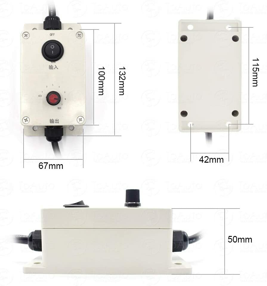 AC Vibration Motor Governor Variable Speed Controller With Switch 220V/110V,US