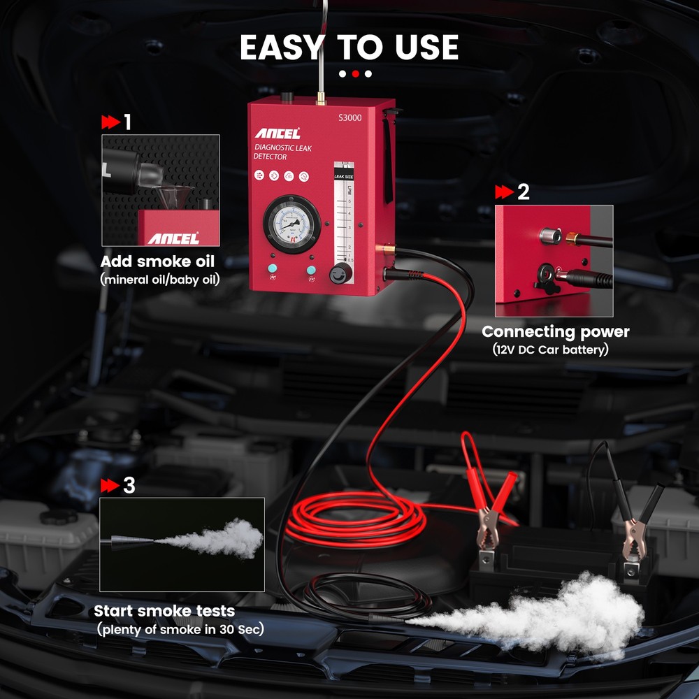 ANCEL S3000 EVAP Smoke Machine Leak Detector Diagnostic Tool for Auto System