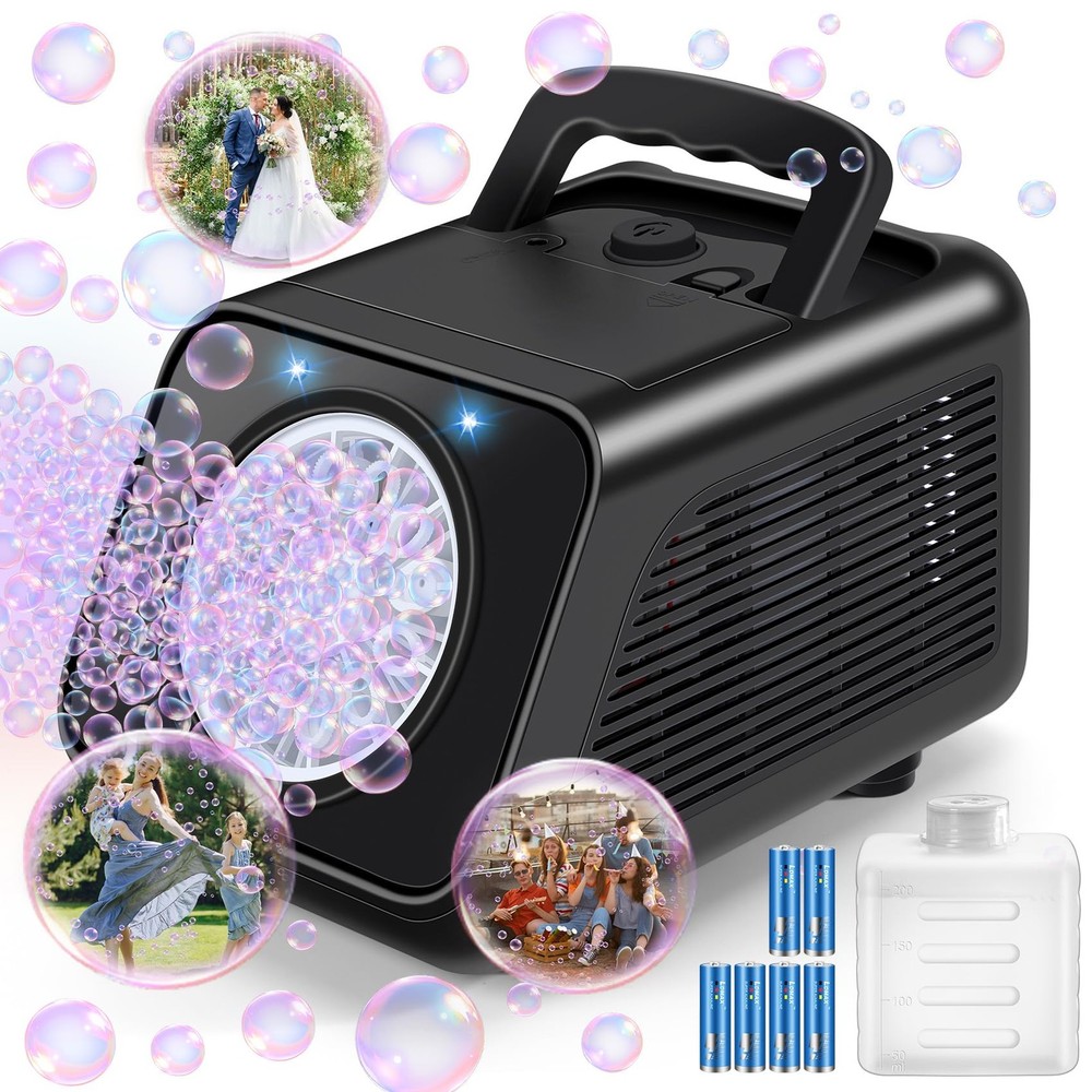 Bubble Machine Automatic Bubble Blower for Kids: Battery Operated Bubble Make...