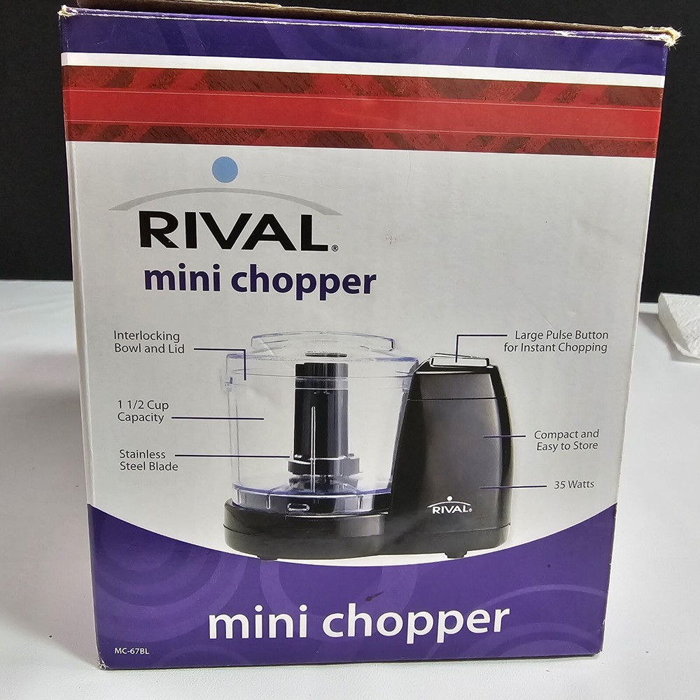 Rival Mini Chopper 2 Cup Capacity 35 Watts New Open Box