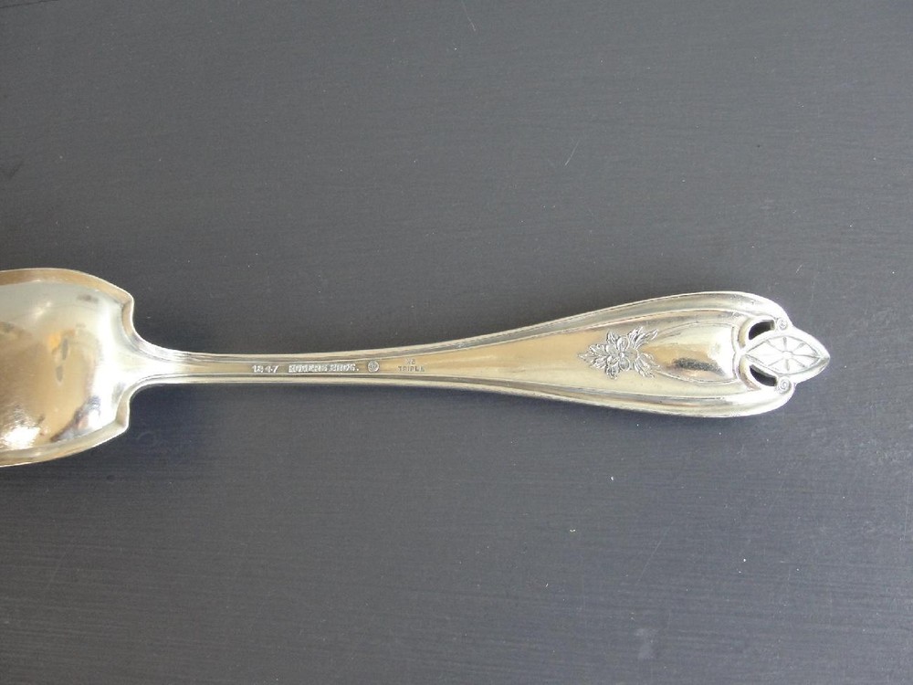 Silverplate Flatware Serving Meat Fork, Pastry, Large Serve Spoon Silver Plate