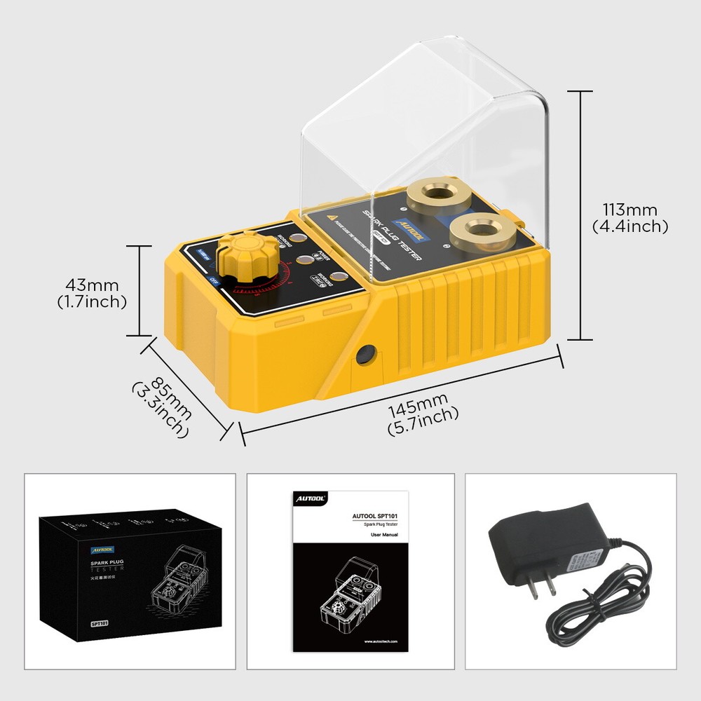 Spark Plug Tester 12V Gasoline Car Ignition System Analyzer Diagnostic Test Tool