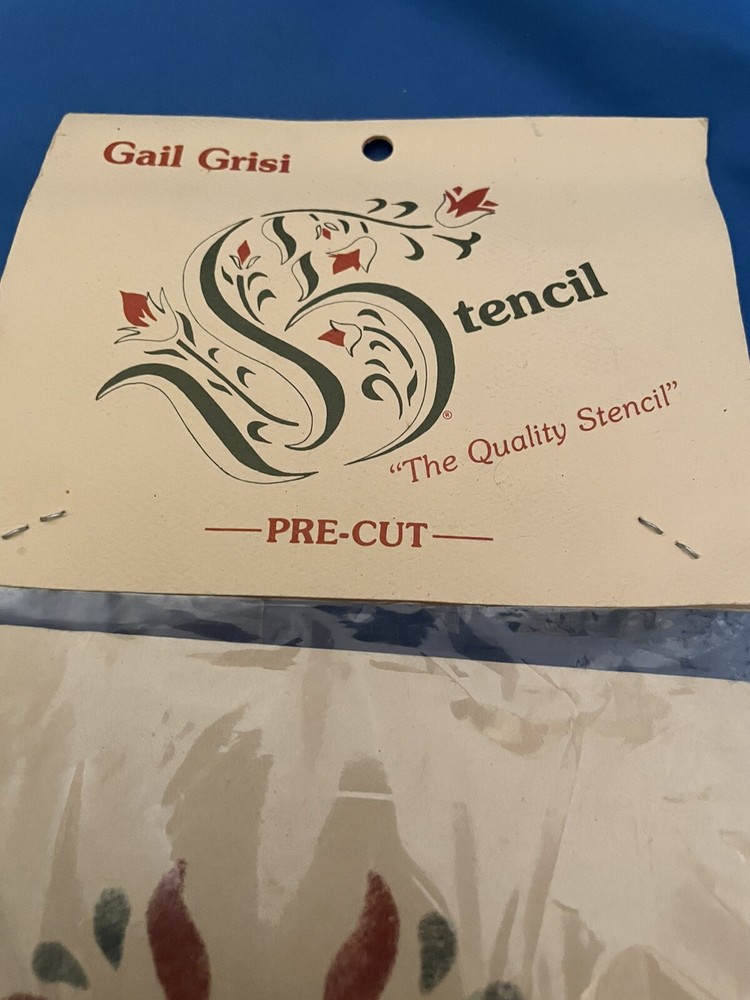 Vintage 80s Precut Wall Stencil Pattern Kit Tulip Flower Pattern!