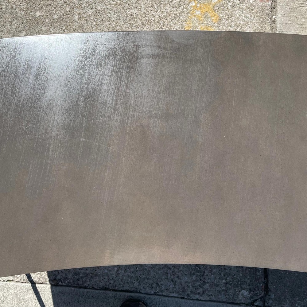 Classic Curved Sofa Table in Grey by Thayer Coggin Designed by Milo Baughman