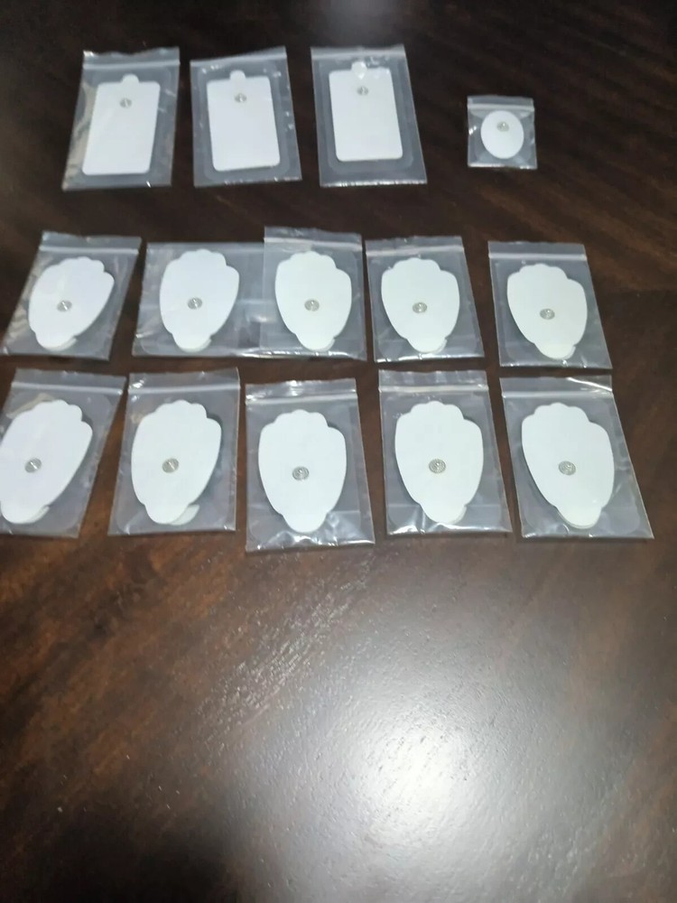 TENS Unit Electrode Pads Bundle. Reusable Self-Adhesive Massage Pads 14 Sets