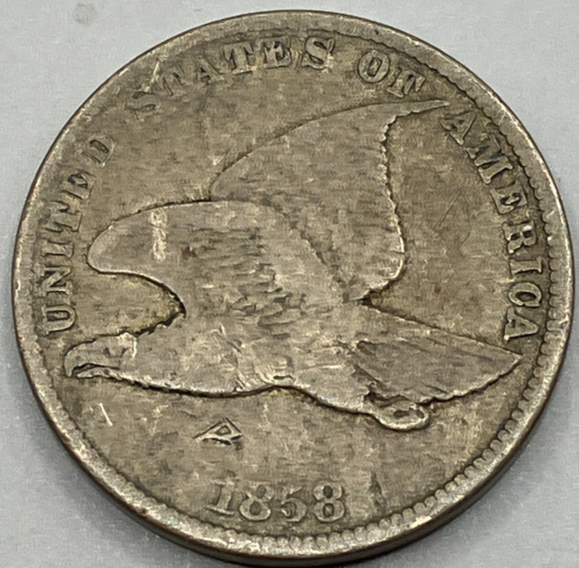 1858 Flying Eagle Cent ~ VG Detail