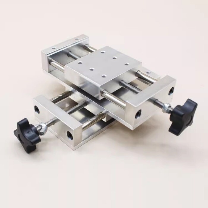 Precision Cross Manual Sliding Table Linear Rail X/Y Axis Platform   1PC
