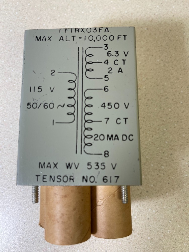 Filament/Plate Transformer - Tensor No. 617 - Never Used