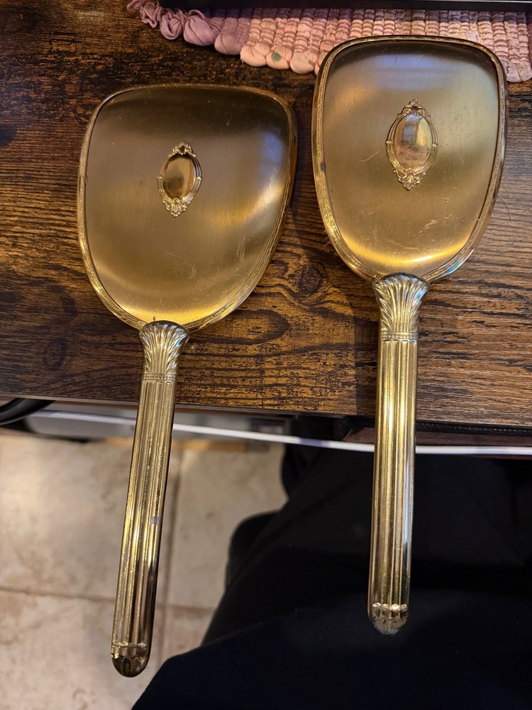 Vintage Mirror And Brush Set