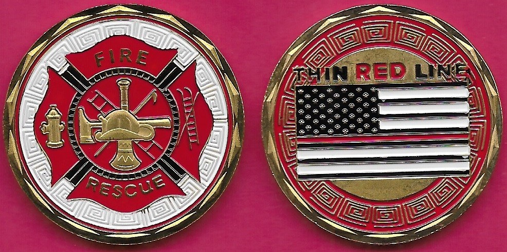 USA MEDAL FIRE AND RESCUE,THIN RED LINE
