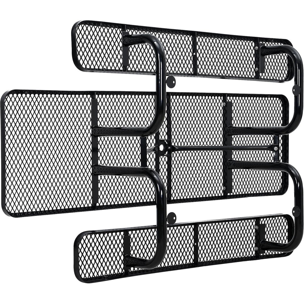 8' ADA Rectangular Picnic Table Expanded Metal Black (96" Long)