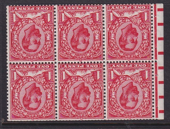 NB5a Simple Cypher Inverted Booklet Pane UNMOUNTED MINT(143)