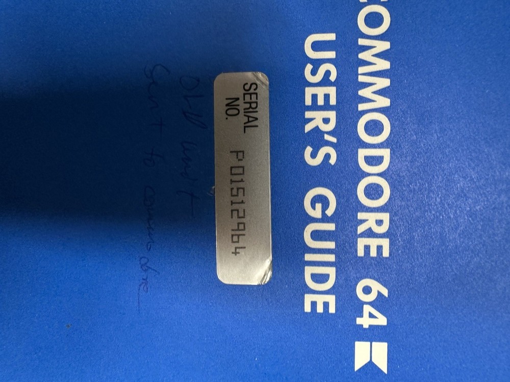 Commodore 64 Programmer's Reference Manual Serial Number