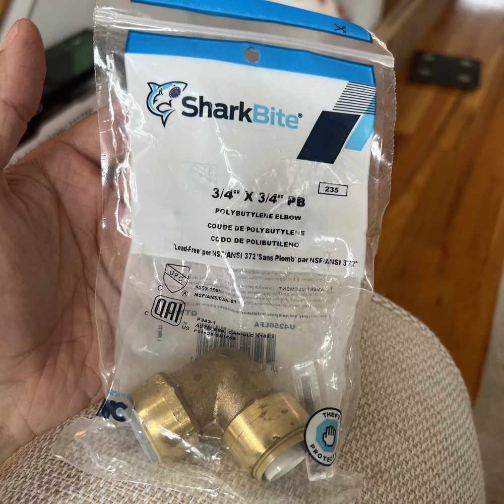 Sharkbite 3/4'' Pb X 3/4'' Cts Brass 90 Deg Transition Elbow