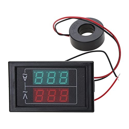 Volts Amp Meter, 500V 100A Digital Voltmeter Ammeter Panel,LED 2in1