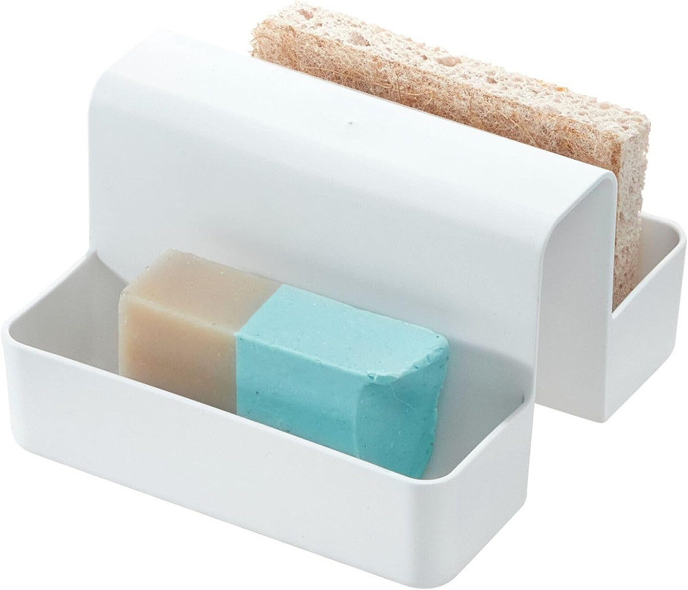 Sink Saddle Caddy for Kitchen Sink - Sink Saddle for Double Sink with Sponge Hol
