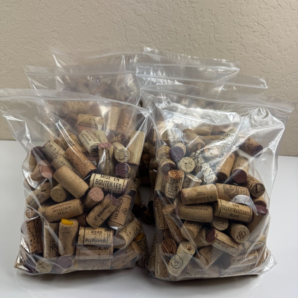 Wine Corks Natural Variety 1LB Lot 90-100# Holiday Crafting Upcycling Wedding