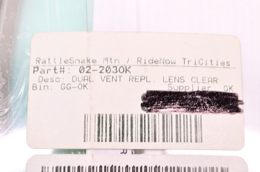 Oakley 02-2030K Dual Vent Clear Lens NOS