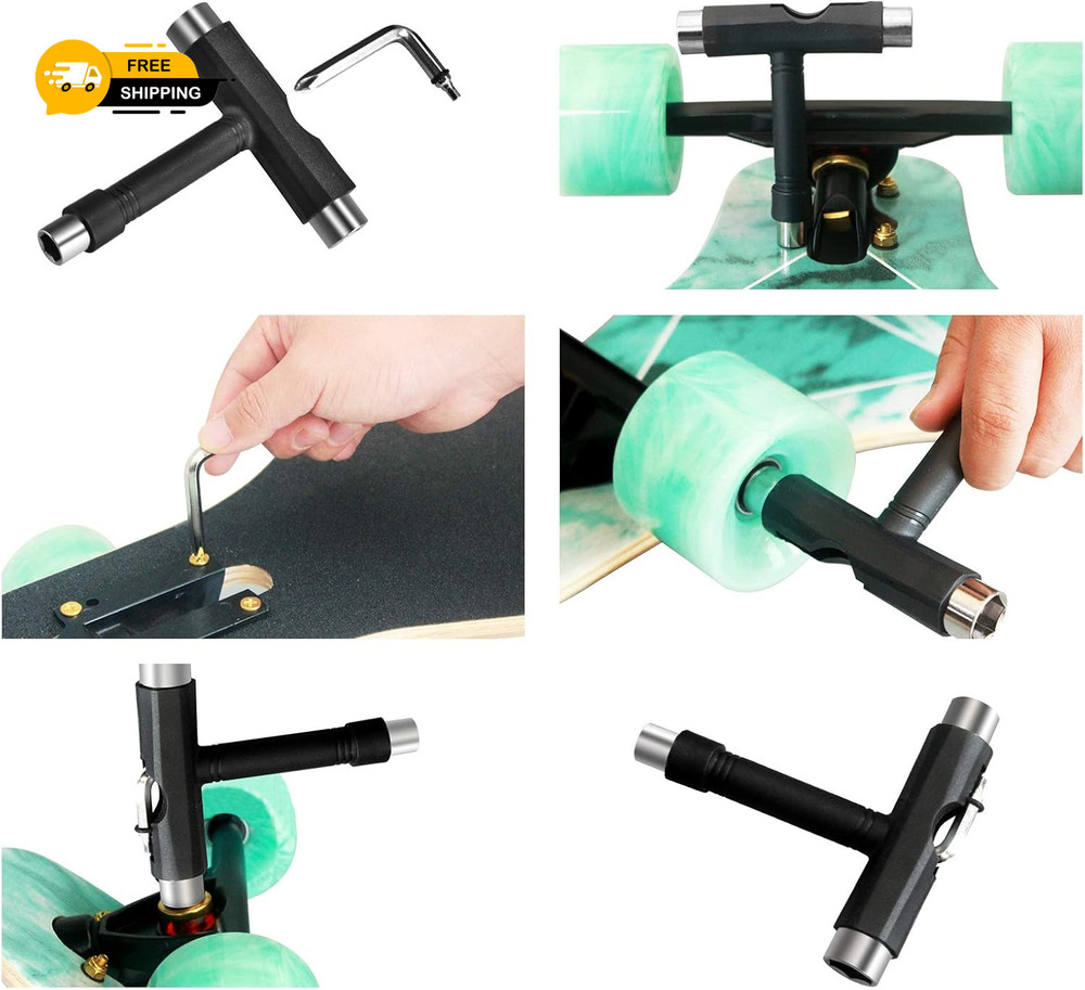Skate Tool All-In-One, Skateboard Tool Roller Skate Tool T Tool for Skateboard,
