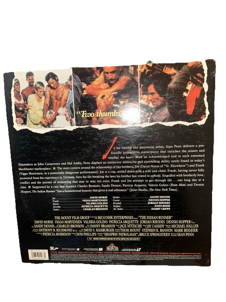 The Indian Runner (Laserdisc, 1992)
