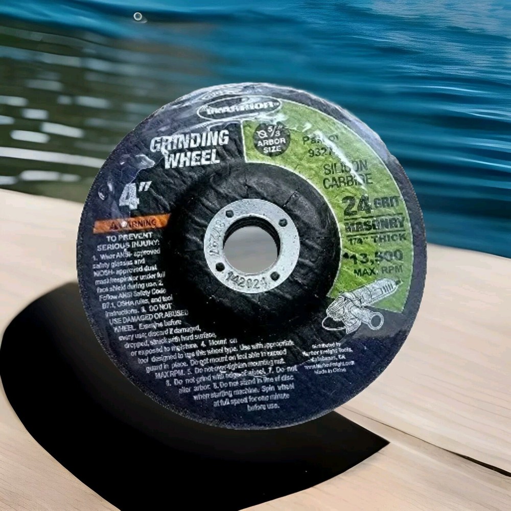 Warrior Grinding Wheel 4" 24 Grit Masonry 1/4" Thick .2 Pack
