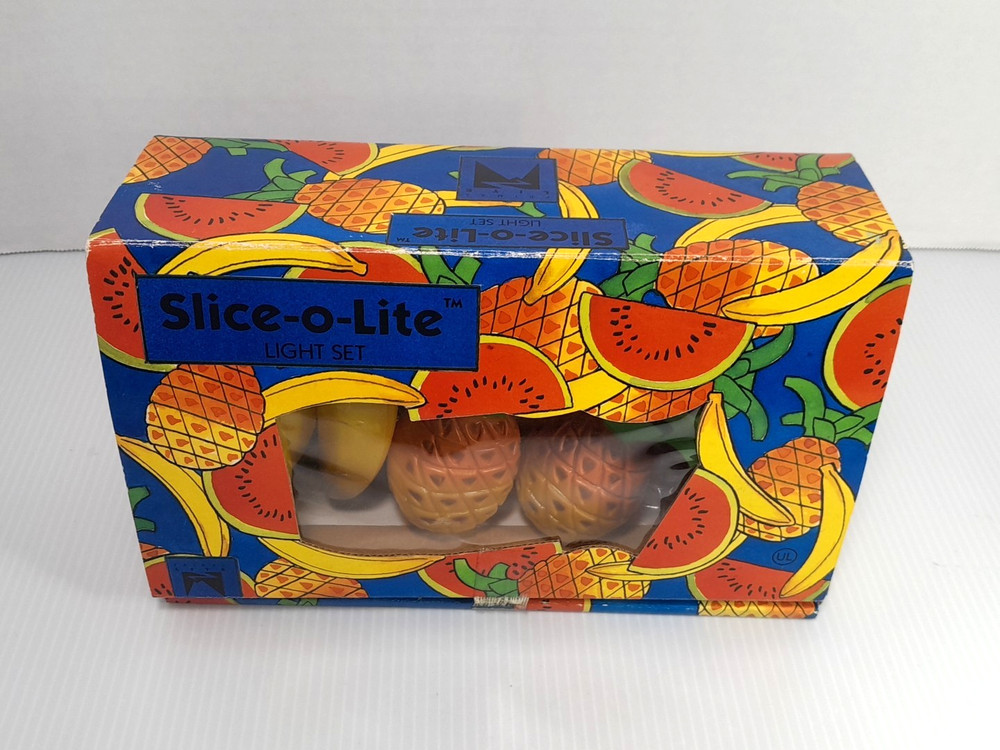 Slice-O-Lite Fruit Sting Lights Retro Vintage Novelty Complete Tested