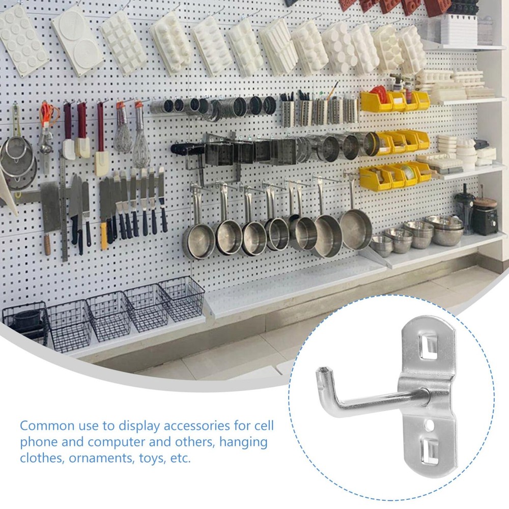 12 Pcs Tool Hook Display Hook Cabinet Display Rack Exhibition Pegboard Peg s ...
