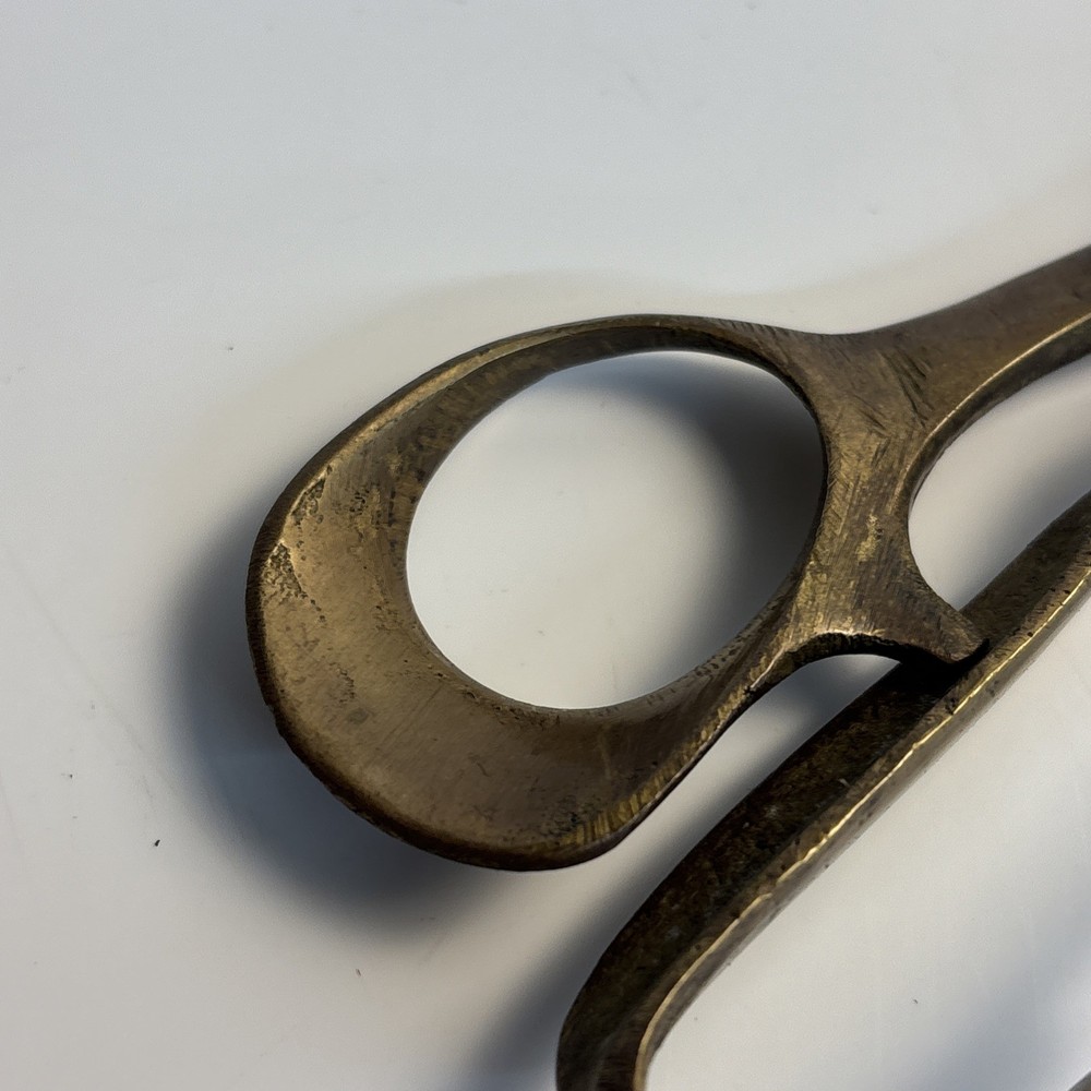 Vintage Brass Tailor Shears Engraved Jason Sargent