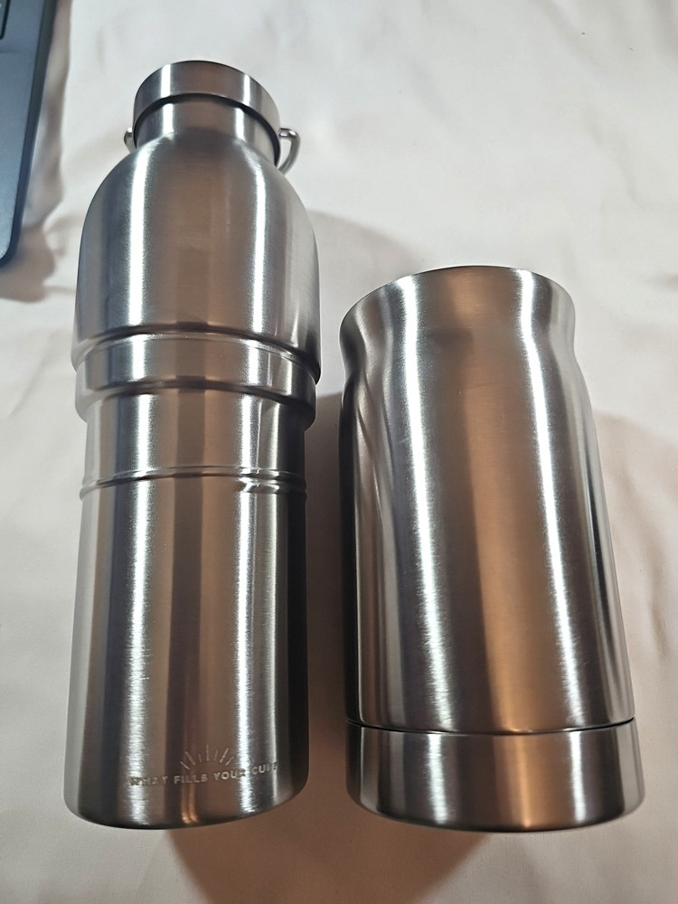 Go Bottle Cup Stainless Steel - Bottle & Cup Combo