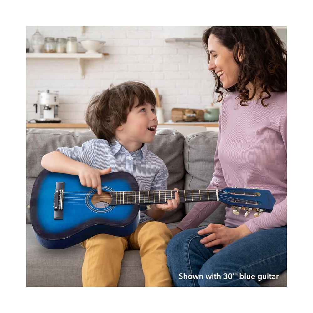 Ashthorpe 30-inch Beginner Acoustic Guitar Package (Black), Basic Starter Kit...