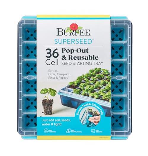 Burpee SuperSeed Seed Starting Tray | 36 Cell  Assorted Sizes , Styles
