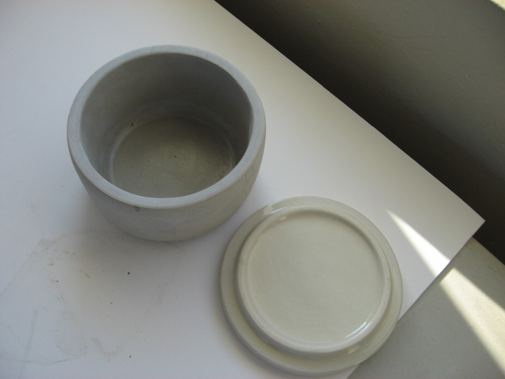 SET OF THREE CEMENT CANISTERS