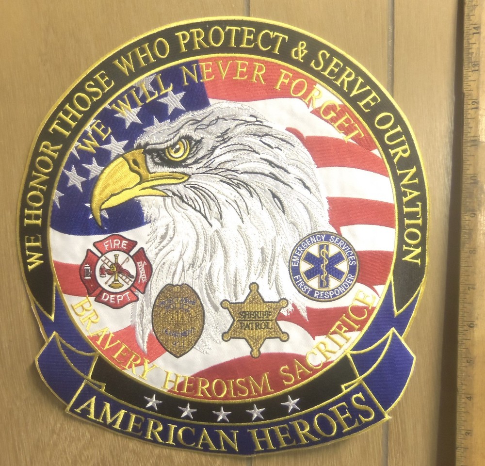 American Heroes – Emergency Services – Embroidered Back Patch