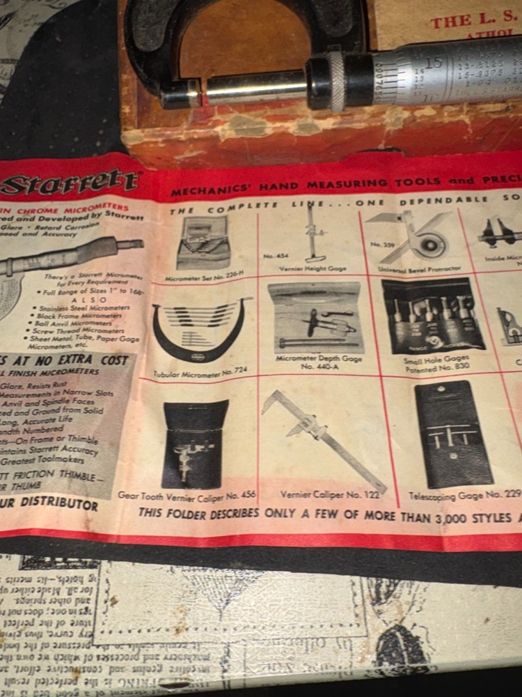 Starrett micrometer