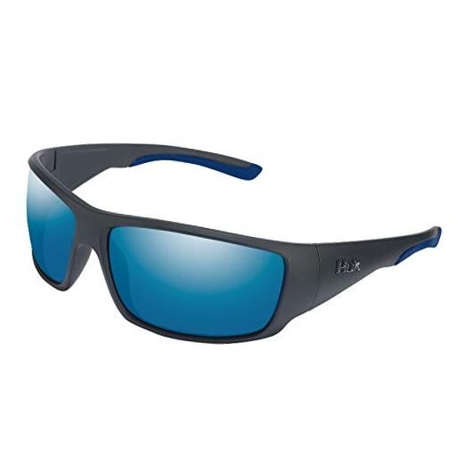 Sunglasses, Polarized Lens Medium-Large (Spearpoint) Blue Mirror / Matte Black